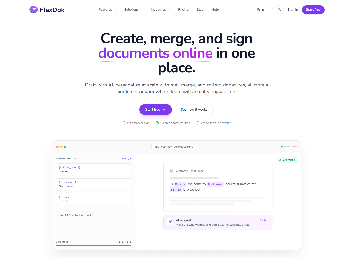 FlexDok — Documents, organized.